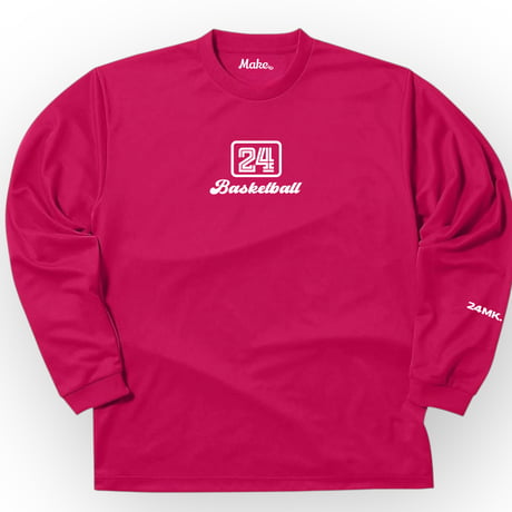DWS long tee【DRY】HOT PINK