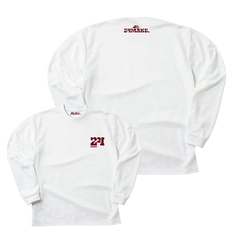 EX long tee【DRY】WHITE × BORD