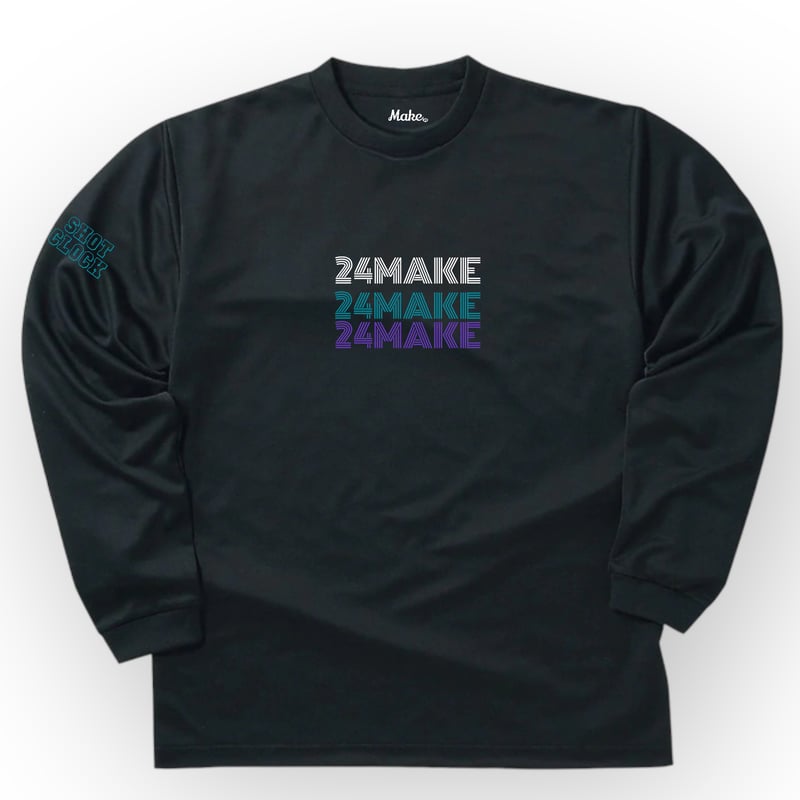 値下げ不可 【Mサイズ】 TWM DRY ROUND TEE CHC 機能素材 MC long tee 【DRY】BLACK (white) | 24MAKE