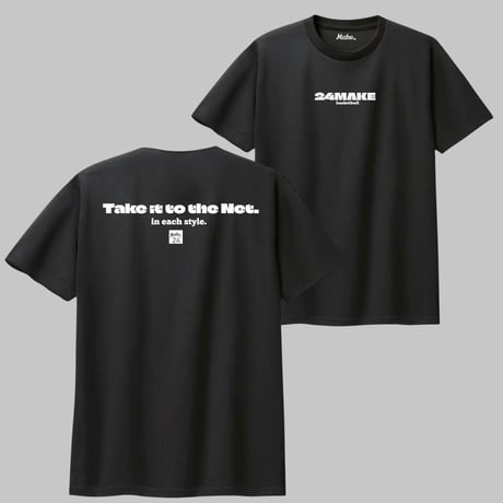 TKN  short tee 【DRY】 BLACK×white