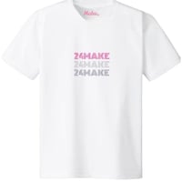 MC short tee【DRY】WHITE(rose pink)