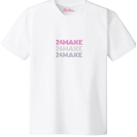 MC short tee【DRY】WHITE(rose pink)