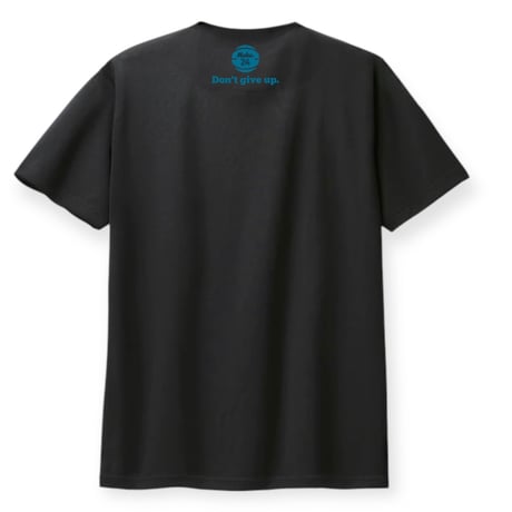 CL short tee 【DRY】BLACK × turquoise