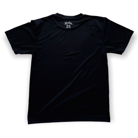 WT  front wave tee【DRY】BLACK