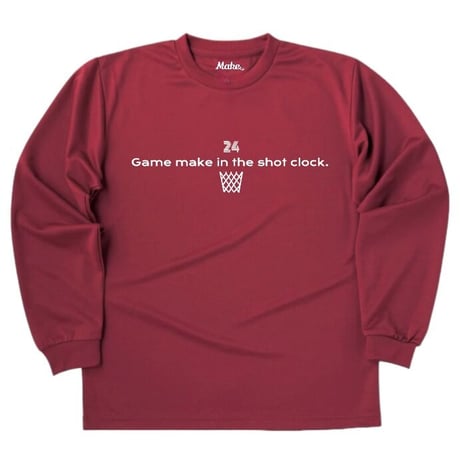 GM long tee 【DRY】Burgundy