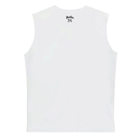 NGM sleeveless【DRY】WHITE×black