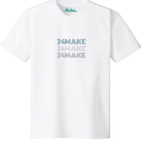 MC short tee【DRY】WHITE(turquoise)