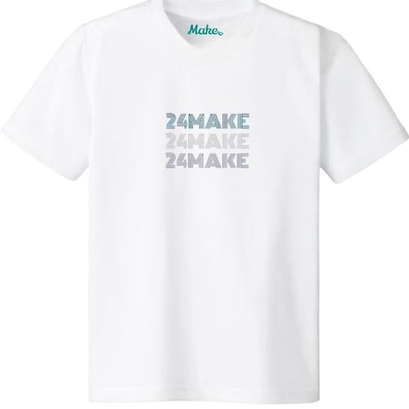 MC short tee【DRY】WHITE(turquoise)