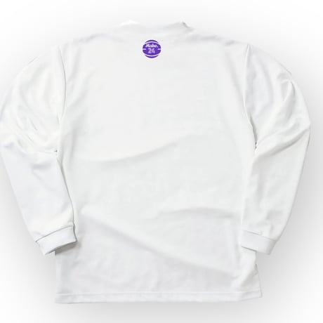 MC long tee 【DRY】WHITE(purple)