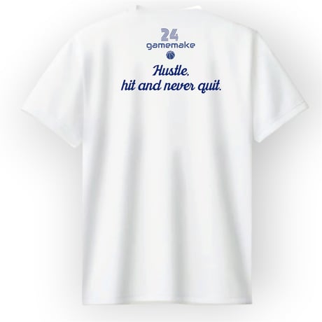 HSL short tee 【DRY】　WHITE×navy