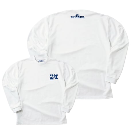 EX long tee【DRY】WHITE×NAVY