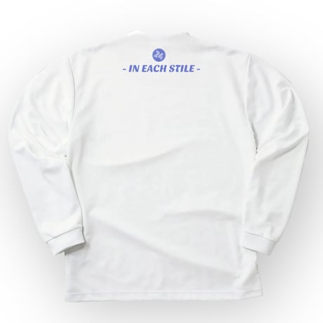 AW long tee 【DRY】WHITE×pel