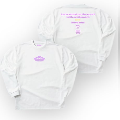 HF long tee 【DRY】  WHITE ×  L・BERRY