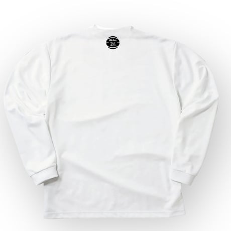 GM long tee 【DRY】WHITE(Black print)