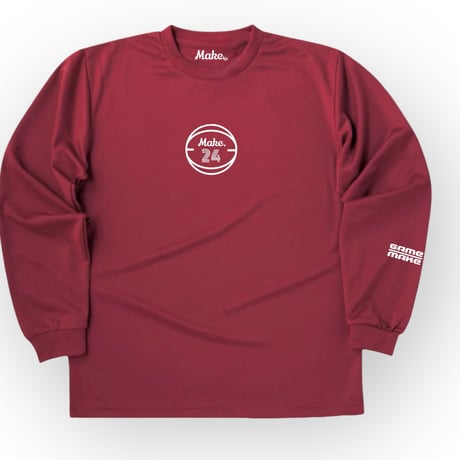 AW long tee 【DRY】BURGUNDY
