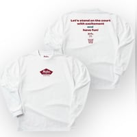 HF long tee 【DRY】  WHITE ×  BORD