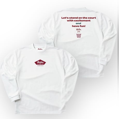 HF long tee 【DRY】  WHITE ×  BORD