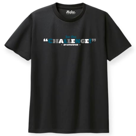 CL short tee 【DRY】BLACK × turquoise