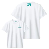 EX short tee【DRY】WHITE × AQ・GREEN