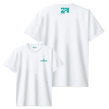 EX short tee【DRY】WHITE × AQ・GREEN