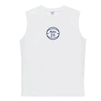 NBM sleeveless 【DRY】WHITE×navy