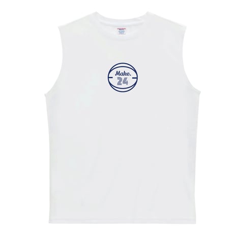 NBM sleeveless 【DRY】WHITE×navy