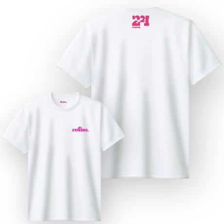 EX short tee【DRY】WHITE × ROSE