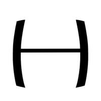 G art font design H
