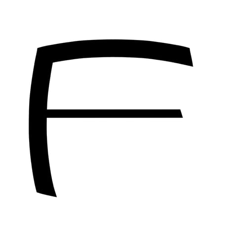 G art font design  F