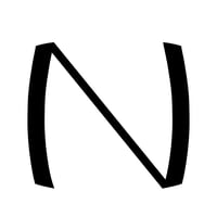 G art font design N
