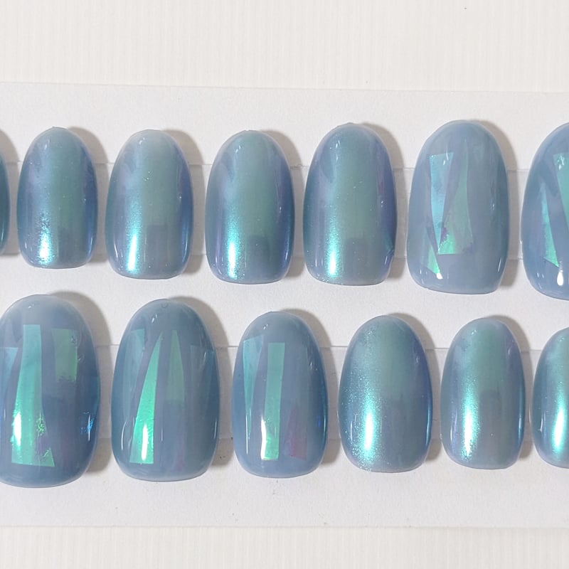 水色 オーロラフィルム ネイルチップ | みぃネイル's STORE