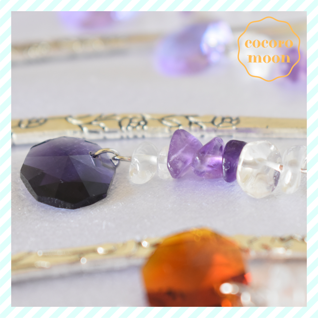 天然石のブックマーカー＊花【bm36】 | ～心の月～