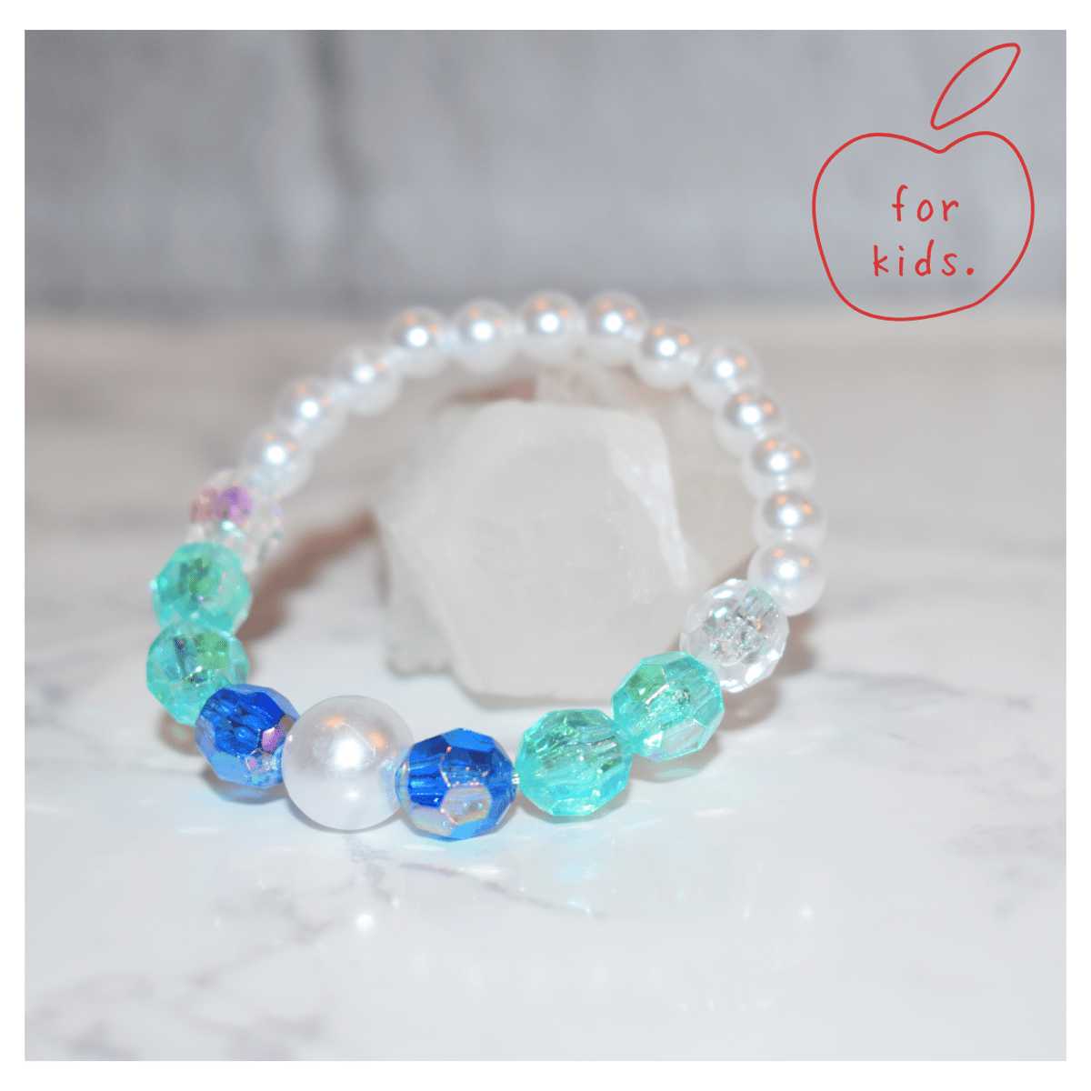 子供 ビーズ ブレスレット 2点セット ♡ 姫系 子供用☆ビーズ