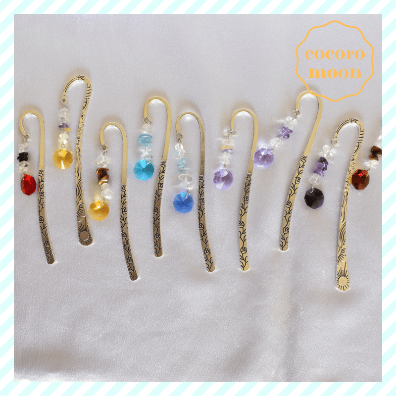 msk❤︎様確認用 天然石のブックマーカー＊花【bm36】 | ～心の月～