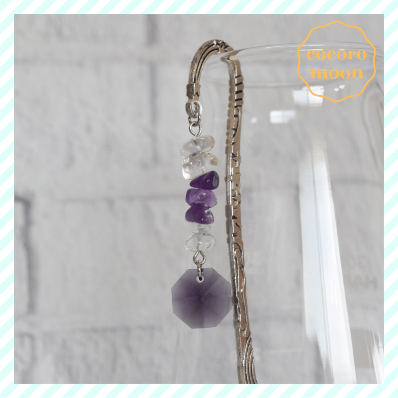 天然石のブックマーカー＊花【bm36】 | ～心の月～