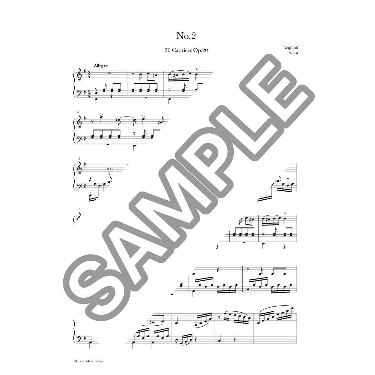 楽譜 レニャーニ 36のカプリス Op.20 Luigi Legnani - 36