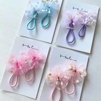 ベビーヘアゴム フリフリ ラメプリント