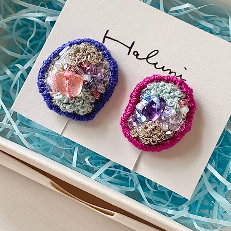 ビーズ刺繍イヤリング | STORES