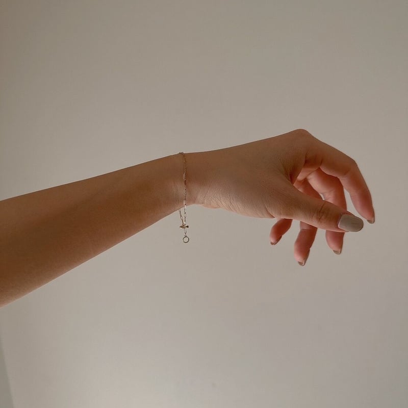 ルーチェリンクブレスレット(細)/YG/K10 | peau_jewelry