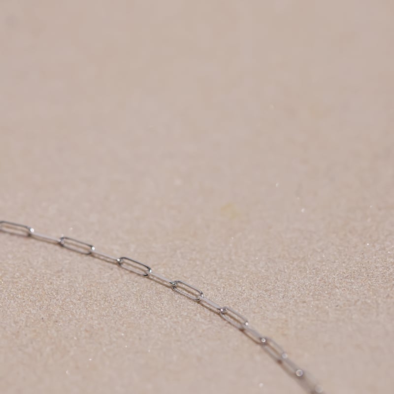 ルーチェリンクネックレス(細)/ホワイトゴールド/K10 | peau_jewelry