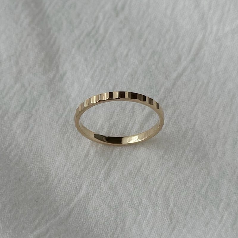 クラシックベゼルリング/K10YG | peau_jewelry