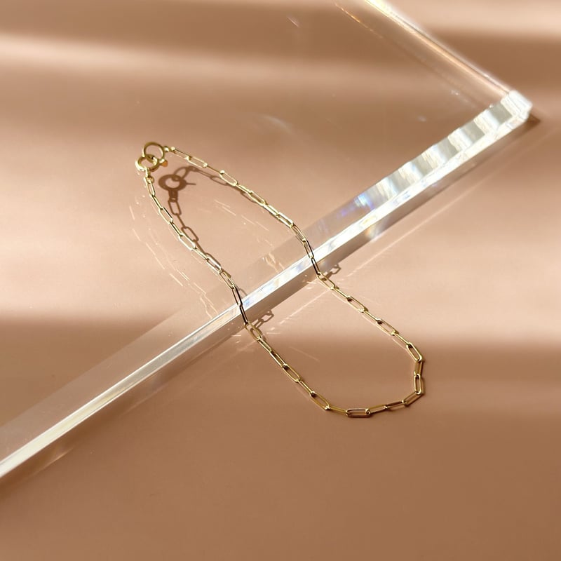 ルーチェリンクブレスレット(細)/YG/K10 | peau_jewelry
