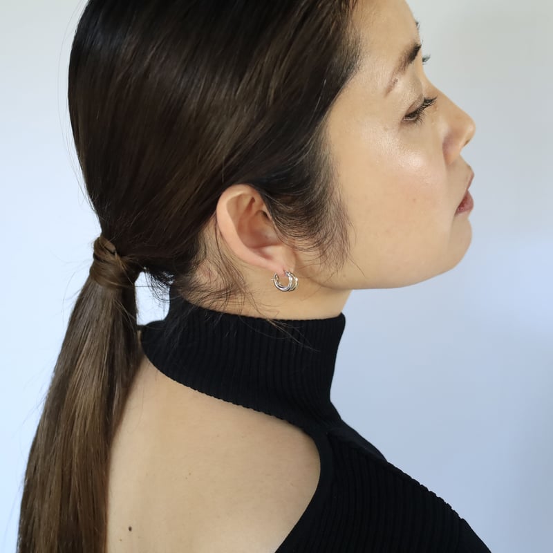 Jouete プラチナコーティング　フープピアス Jouete プラチナコーティング フープピアス アクセサリー
