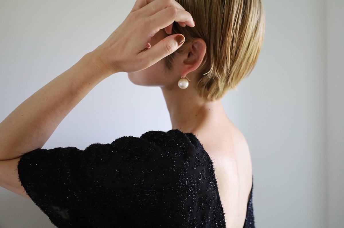 リニューアル】パールピアス/K10/イエローゴールド | peau_jewelry