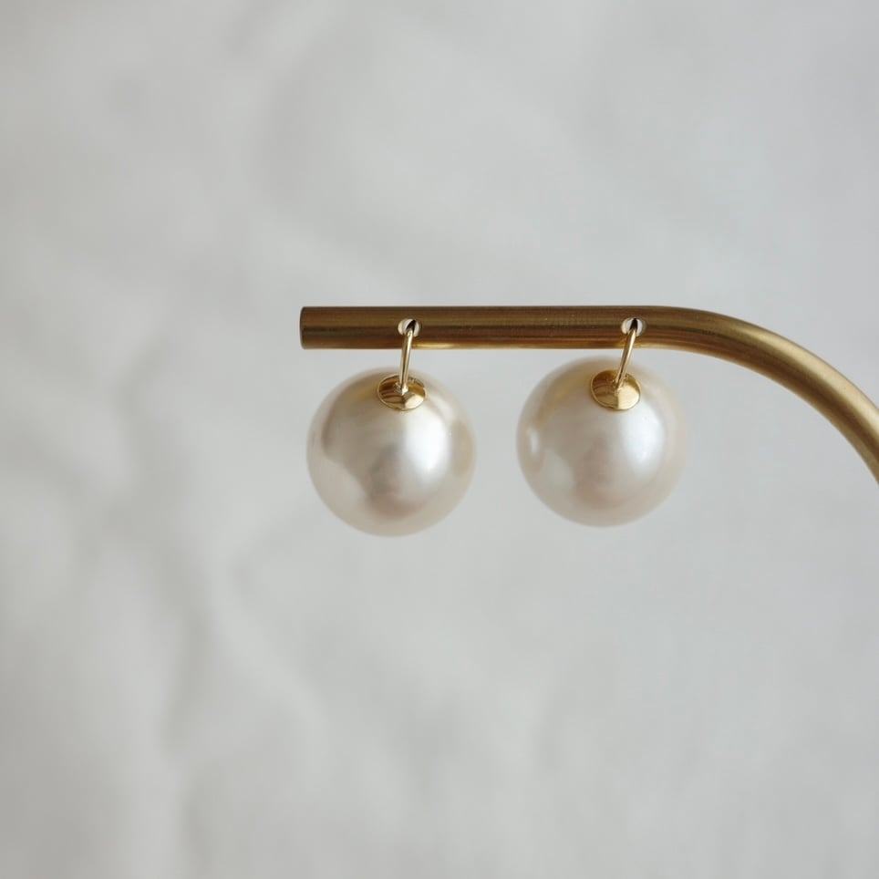 peau. jewelry　パールピアス　K18 イエローゴールド リニューアル】パールピアス/K18/イエローゴールド | peau_jewelry