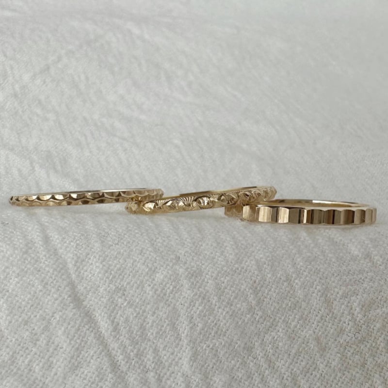 クラシックベゼルリング/K10YG | peau_jewelry