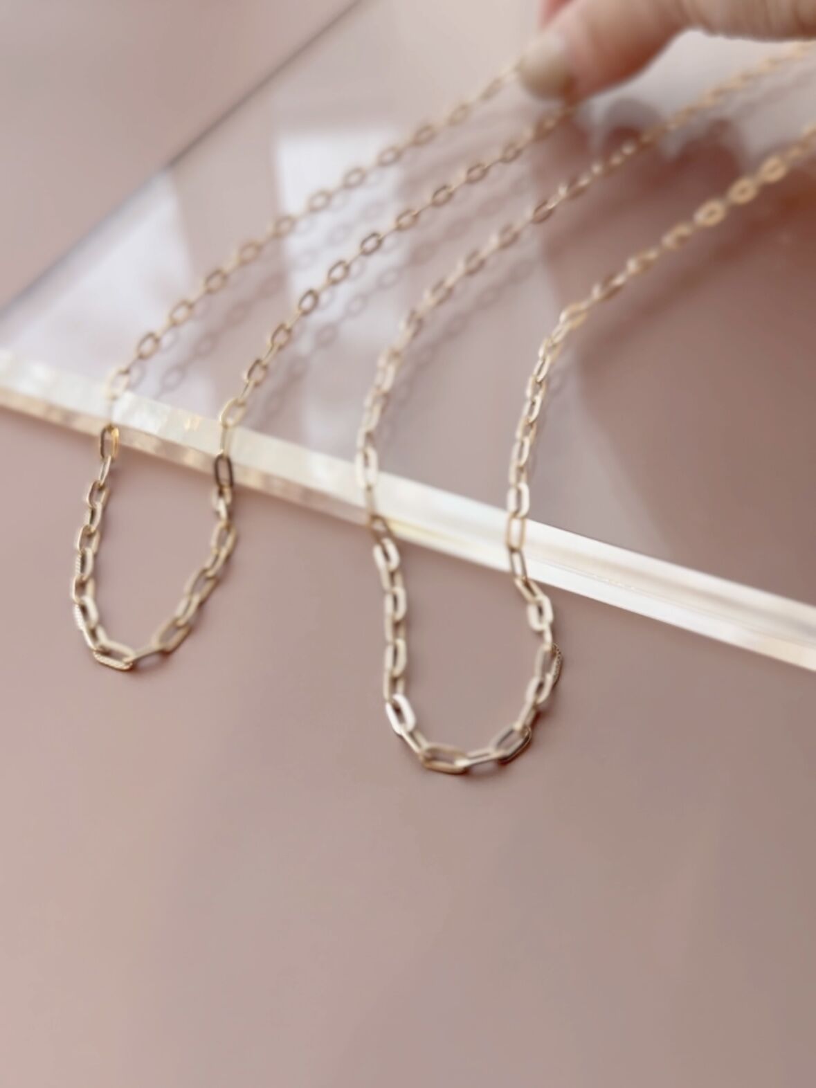 50cm限定/アリアチェーンネックレス/イエローゴールドk10 | peau_jewelry 