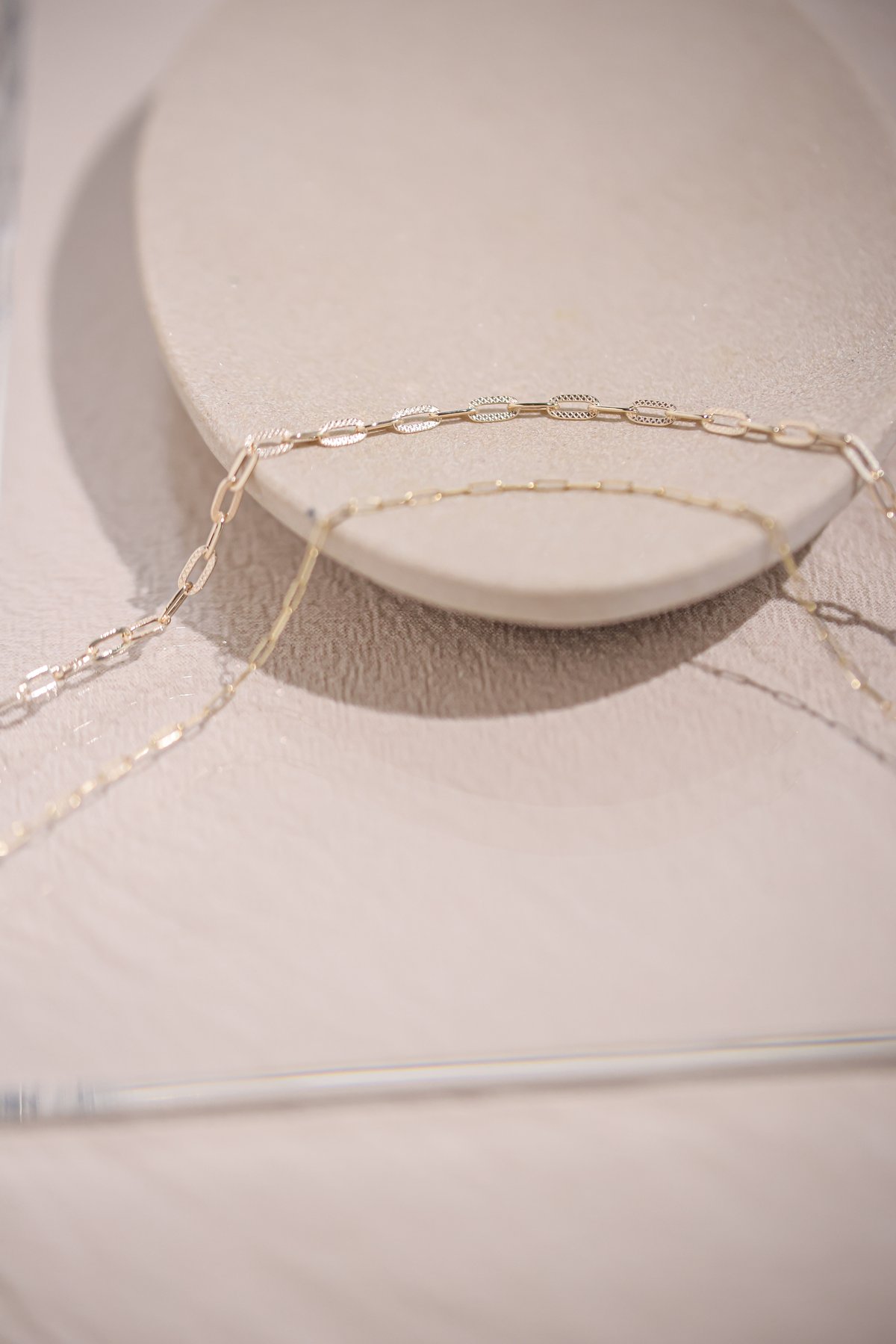 週末セール中　peau jewelry ルーチェリンクネックレス（細） ルーチェリンクネックレス(細)/イエローゴールド/K10 | peau_jewelry
