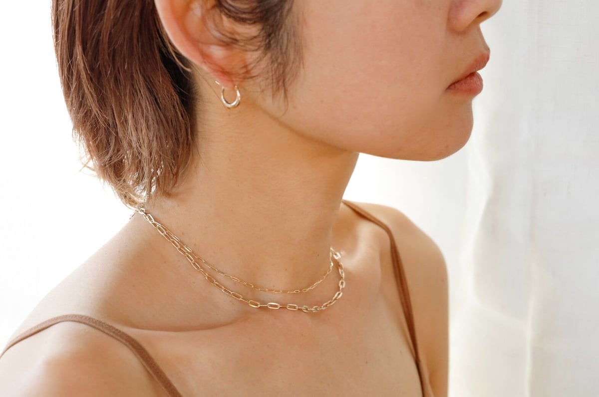 【peau jewelry】アリアチェーンネックレス(太)/イエローゴールド アリアチェーンネックレス(太)/イエローゴールド/K10 | peau_jewelry
