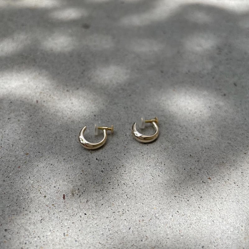 フープイヤリング/イエローゴールドK10K18 | peau_jewelry